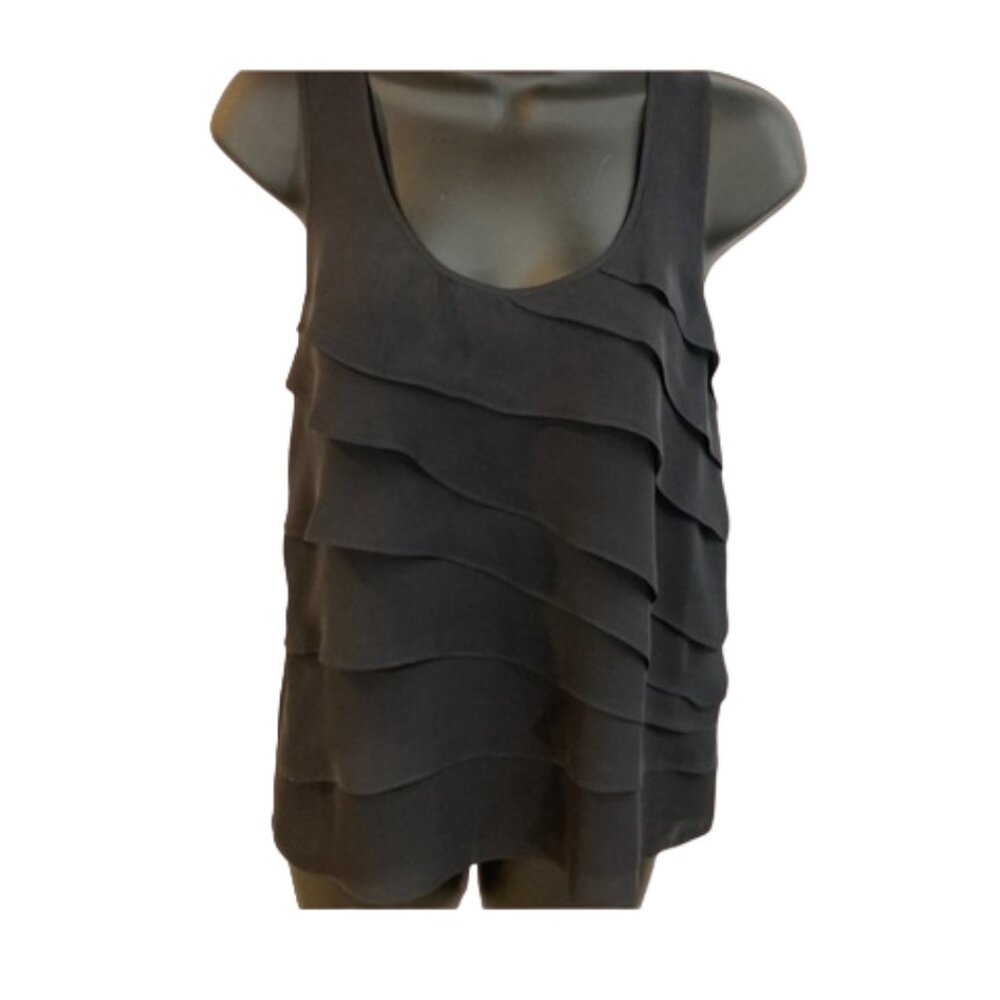 Theory Black 100% Silk Tank (Size S)